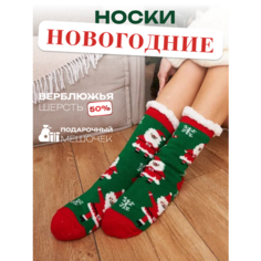 Носки Dinoel Новый год, 100 den, размер 36-41, зеленый