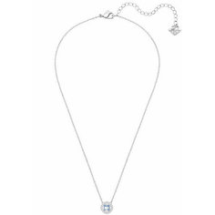 Колье SWAROVSKI, кристаллы Swarovski, серебряный, голубой