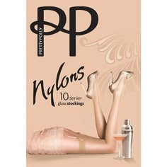 Чулки Pretty Polly, 10 den, размер 3-4/M-L, бежевый