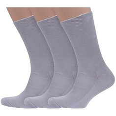 Носки Dr. Feet, комплект, 3 пары, размер 25, серый