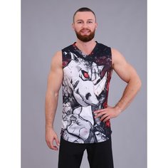 Майка спортивная Barracuda, размер XL, черный/серый/красный