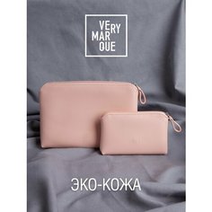 Косметичка Very Marque, 4.5х14.5х20.5 см, , розовый