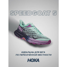 Кроссовки HOKA, полнота D, размер US7.5D/UK6/EU39 1/3/JPN24.5, голубой, синий, фиолетовый