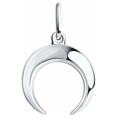 Подвеска SOKOLOV, серебро, 925 проба, родирование, размер 1.8 см.