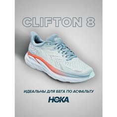Кроссовки HOKA Clifton 8, полнота B (US)/ на среднюю стопу, размер US7.5B/UK6/EU39 1/3/JPN24.5, красно-голубой