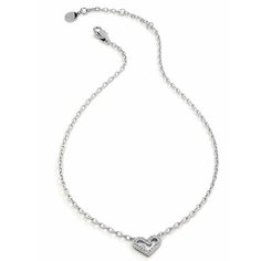 Колье FURLA, кристалл, длина 45 см, серебряный