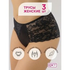 Трусы FEST, комплект из 3 шт., размер 100-106, чёрный ФЭСТ