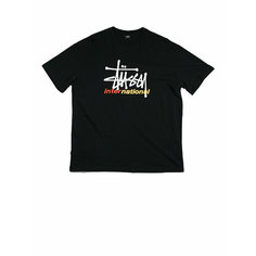 Футболка Stussy Australia Solid International SS Tee, размер L, чёрный