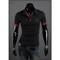 Поло, размер L, черный Без бренда