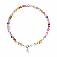 Колье Strekoza Collection, перламутр, жемчуг пресноводный культивированный, жемчуг культивированный, жемчуг барочный, жемчуг пресноводный, длина 41 см, разноцветный