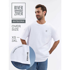 Футболка RIVERZIVER, размер 3XL/56, белый