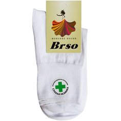 Носки BRSO, комплект, 3 пары, размер 36-39 (23-25), белый