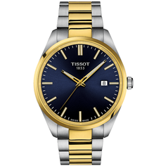 Наручные часы TISSOT T-Classic, серебряный, золотой, синий
