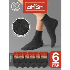 Носки Omsa, комплект, 6 пар, размер 35-38 (23-25), grigio scuro melange