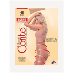Колготки Conte elegant Active, 40 den, размер 3, natural