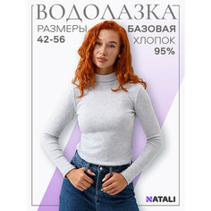 Водолазка Натали Суслова, размер 52, , серый