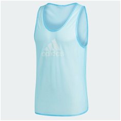 Манишка футбольная adidas, размер L, голубой