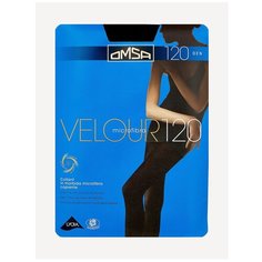 Колготки Omsa Velour, 120 den, размер 2, nero