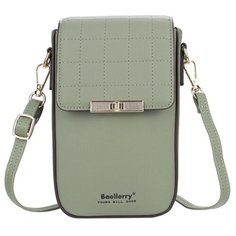 Сумка клатч baellerry, фактура зернистая, гладкая, зеленый