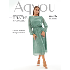 Платье AQYOU, размер 56, фисташковый