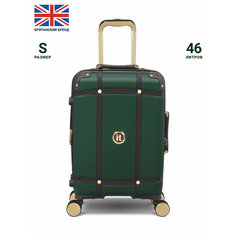 Чемодан IT Luggage, 46 л, размер S, темно-зеленый