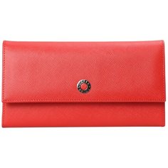 Кошелек Petek 1855, фактура тиснение, светло-красный, сафьян