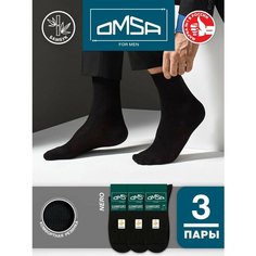 Носки Omsa, комплект, 3 пары, 3 уп., размер 39-41, nero