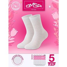 Носки Omsa 5 пар, размер 31/34, , белый