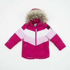 Куртка КОТОФЕЙ, размер 98, белый, розовый