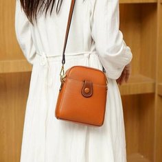 Сумка кросс-боди , фактура матовая, зернистая, коричневый kma Style