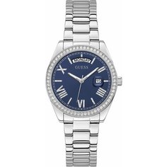 Наручные часы GUESS, серебристый синий