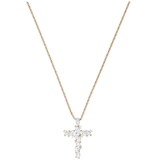 Колье SWAROVSKI, кристаллы Swarovski, длина 38 см, золотистый