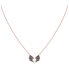 Колье SWAROVSKI, кристаллы Swarovski, длина 40 см, черный, золотой