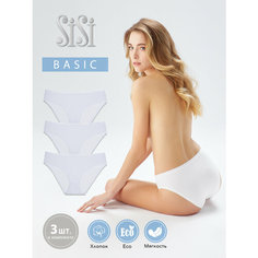 Трусы Sisi, комплект из 3 шт., размер 52 (2XL), белый