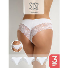 Трусы Sisi, комплект из 3 шт., размер 54 (3XL), белый