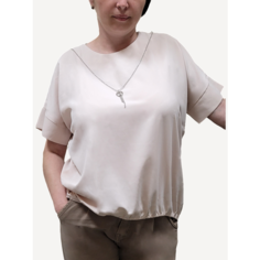 Футболка Пудровая футболка TVOI-id, 1 шт., размер 52, бежевый