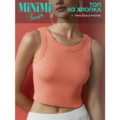 Топ MiNiMi, 1 шт., размер 48/L, коралловый