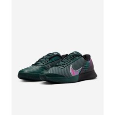 Кроссовки NIKE Court Air Zoom Vapor pro 2 PREMIUM, размер 44.5EU / 10.5US /28.5СМ, фиолетовый, синий, зеленый, черный, розовый, фуксия, пыльная роза, голубой, серый
