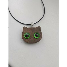 Колье, стекло, длина 45 см, зеленый/коричневый ИП Егоров В.А.