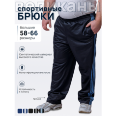 Брюки трубы gefeng, размер 58, черный/голубой