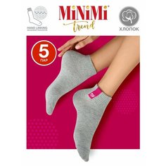 Носки MiNiMi, комплект, 5 пар, размер 35-38 (23-25), серый