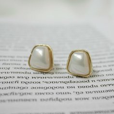Серьги клипсы Dolce far niente, жемчуг имитация, перламутровый