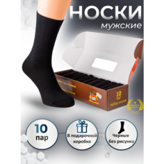 Носки Годовой запас носков, комплект, 10 пар, размер 31 (46-47), черный