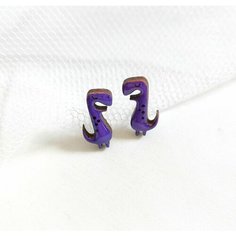 Серьги пусеты J.Mi, фиолетовый