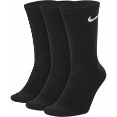 Носки NIKE, комплект, 3 пары, размер L, черный