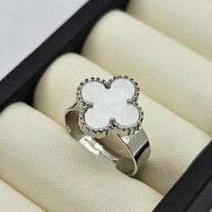 Славянский оберег, кольцо помолвочное ROYAL JASMINE, искусственный камень, размер 16.5, белый/серебристый