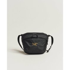Сумка барсетка Arcteryx, фактура гладкая, черный