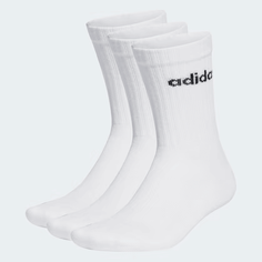 Носки adidas, комплект, 3 пары, размер XL INT, white/black