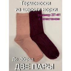 Носки АНГОРА, комплект, 140 den, 2 пары, размер 37-41, бордо