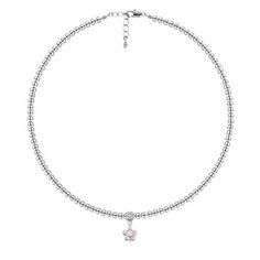 Чокер Oh Mary Did, гематит, жемчуг Swarovski синтетический, длина 37 см, розовый